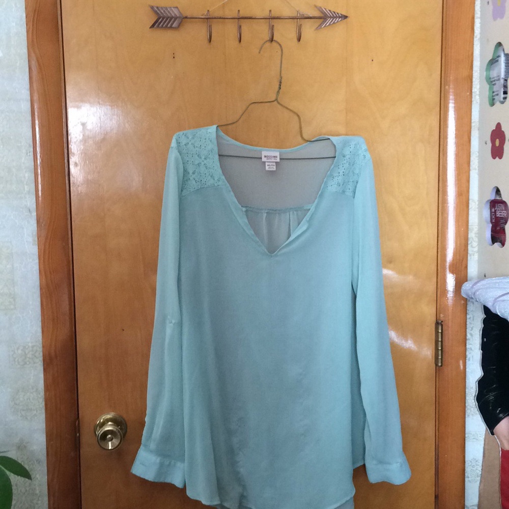 Mossimo Sheer Blue Long Sleeve